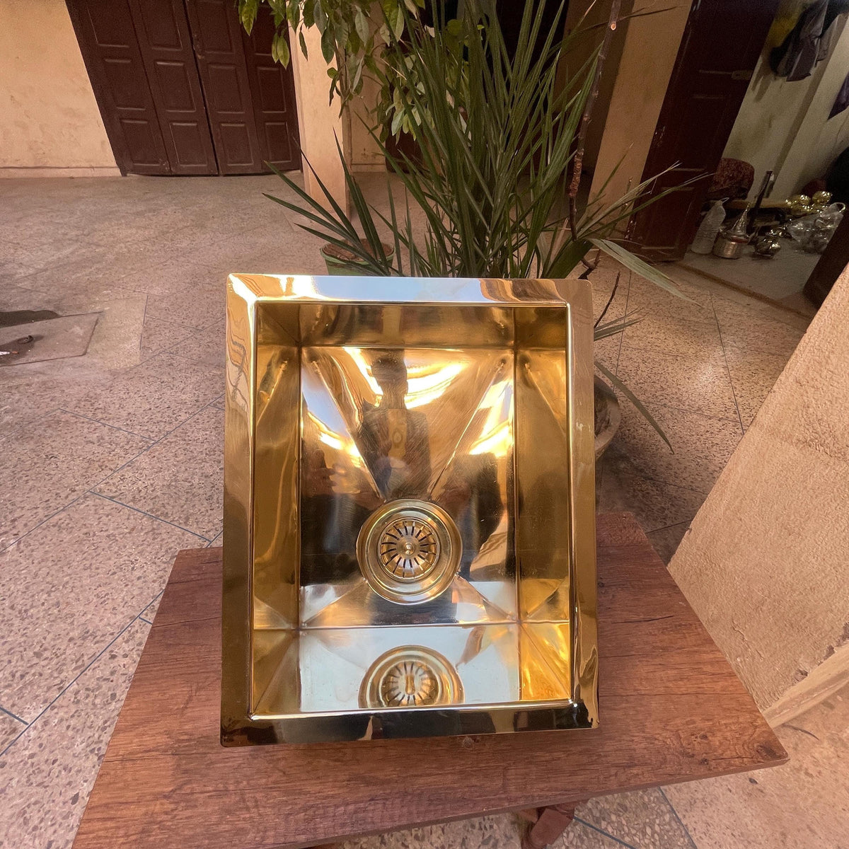 Solid Unlacquered Brass Undermount Sink