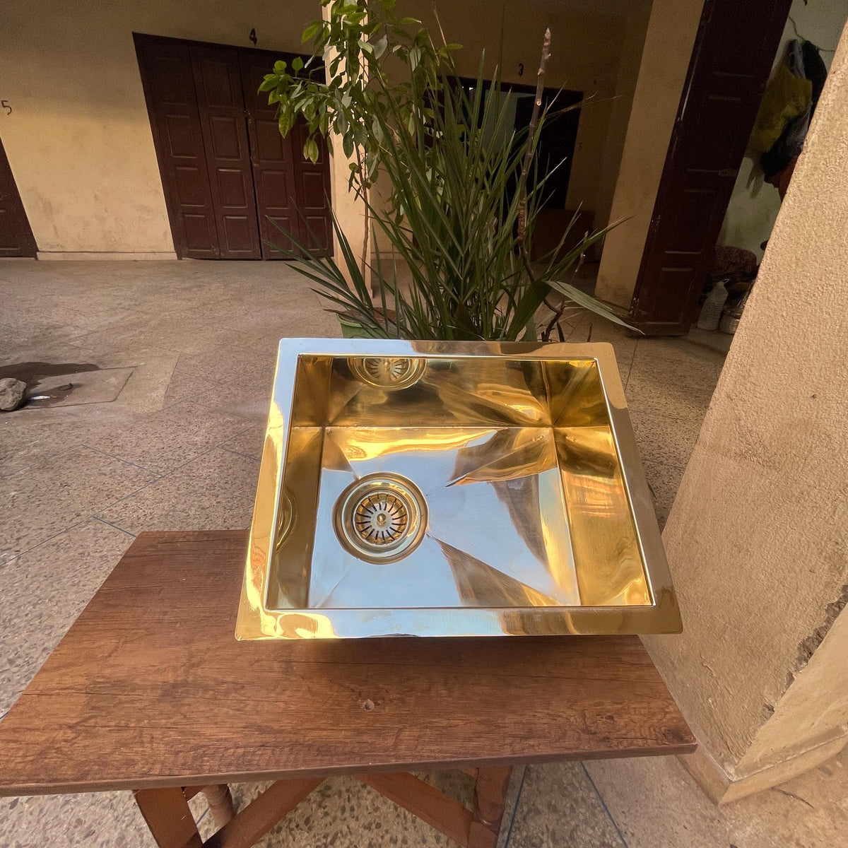 Solid Unlacquered Brass Undermount Sink