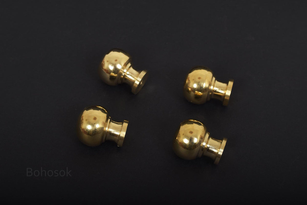 Handmade Unlacquered Brass Kitchen Cabinet Knobs