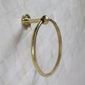 Handcrafted Unlacquered Brass Towel Ring: Antique Farmhouse Bathroom Decor