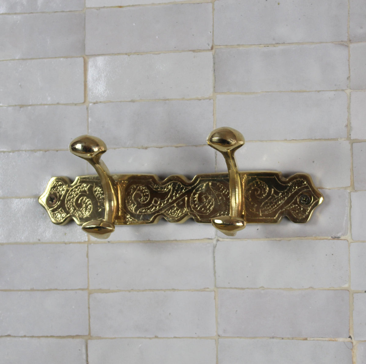 Vintage-Style Unlacquered Brass Wall Hooks – Handcrafted Decorative Coat & Hat Hanger