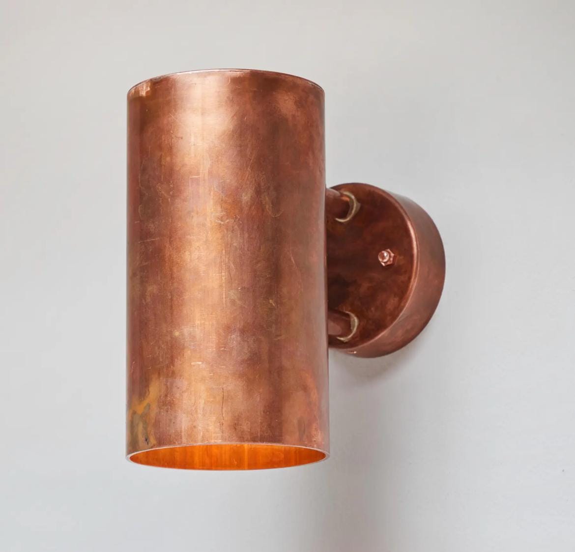 1 Light Italian Brass sconces.Artisanal Raw Brass Wall Lamp.Lighting.Aged brass Sconce Light.Brass Wall Sconces.mid cent