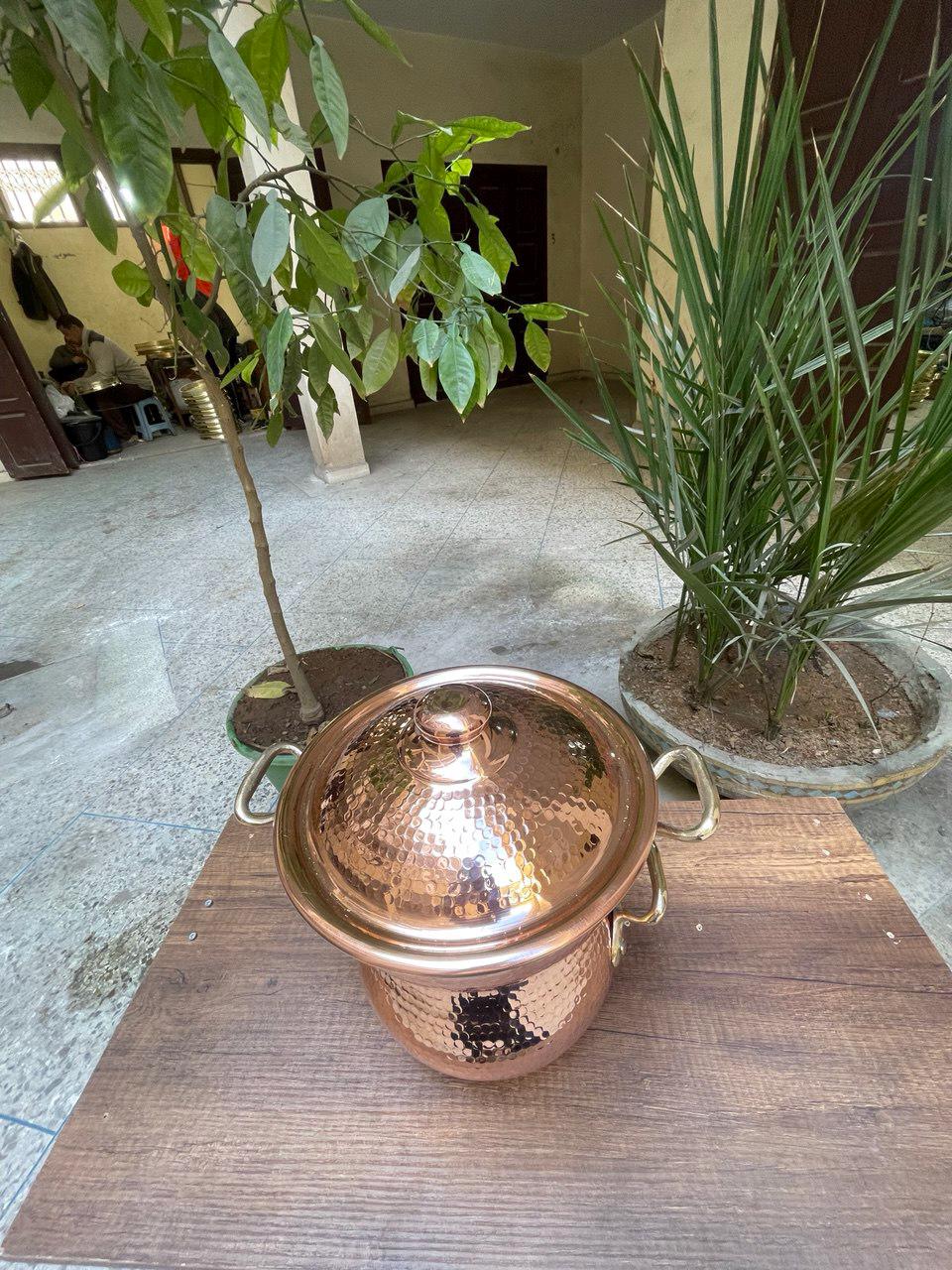 Handmade Moroccan Copper Couscoussier-2-Tier Steamer Pot for Cooking Couscous