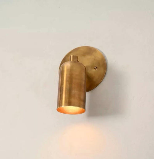 1 Light Brass Wall Sconce Light. Italian Brass sconces. Wall Lamp.Lighting Sconces.Aged brass Sconce Light.mid century w