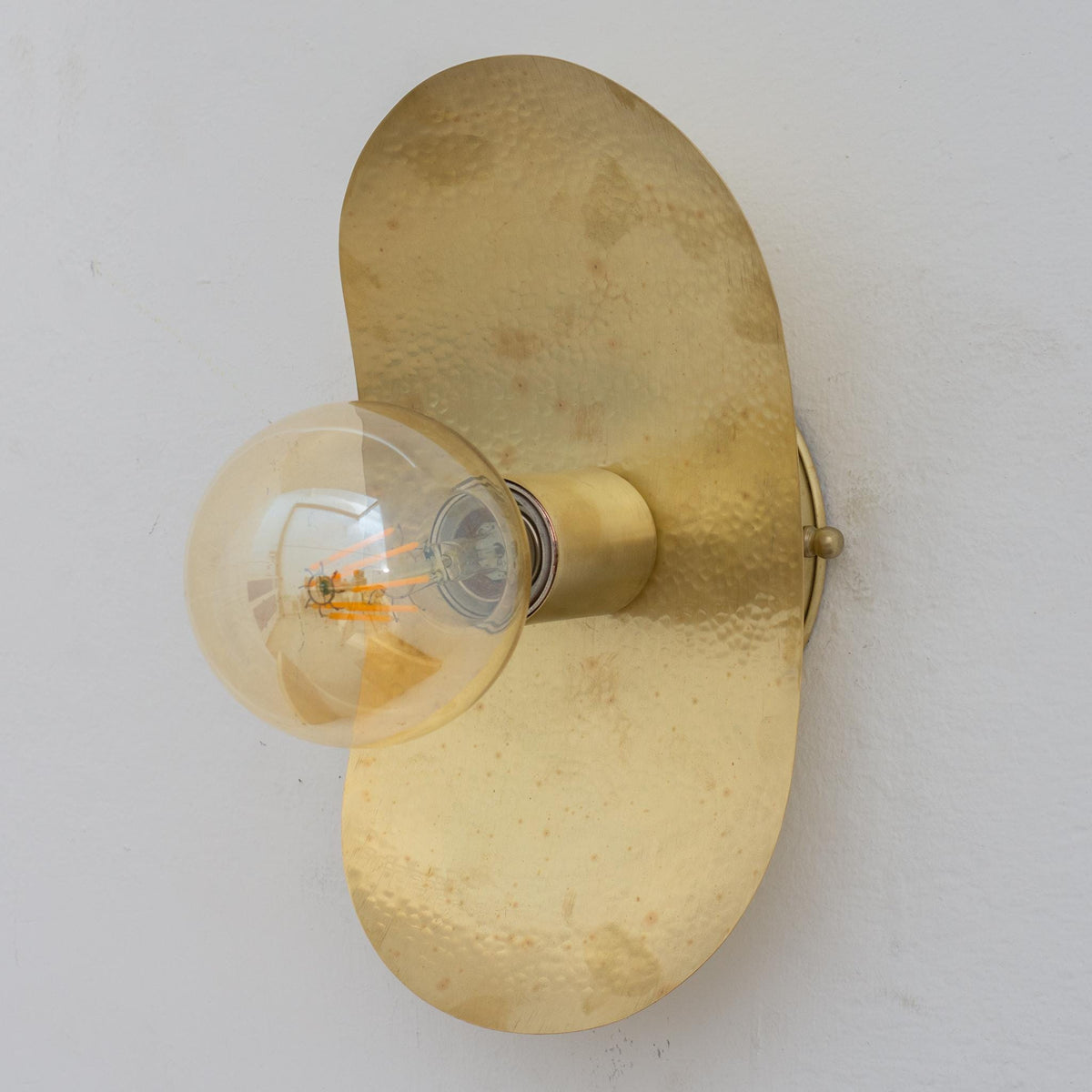 Smooth Hammered Brass Wall Sconce, Vanity Wall Lamp, Wall Light, Sconce Fixture, Wall Mount Light