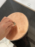 Raw Copper Shower Head, Antique Solid Copper Round Showerhead, Unlacquered Flat Rain Shower Head, Copper Shower Fixture 