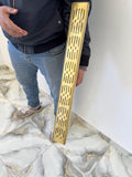 Uncoated Solid Brass Linear Shower Drain, Rectangular Handmade Moroccan Floor Drain, Luxury Brass Bathroom & Shower Drai