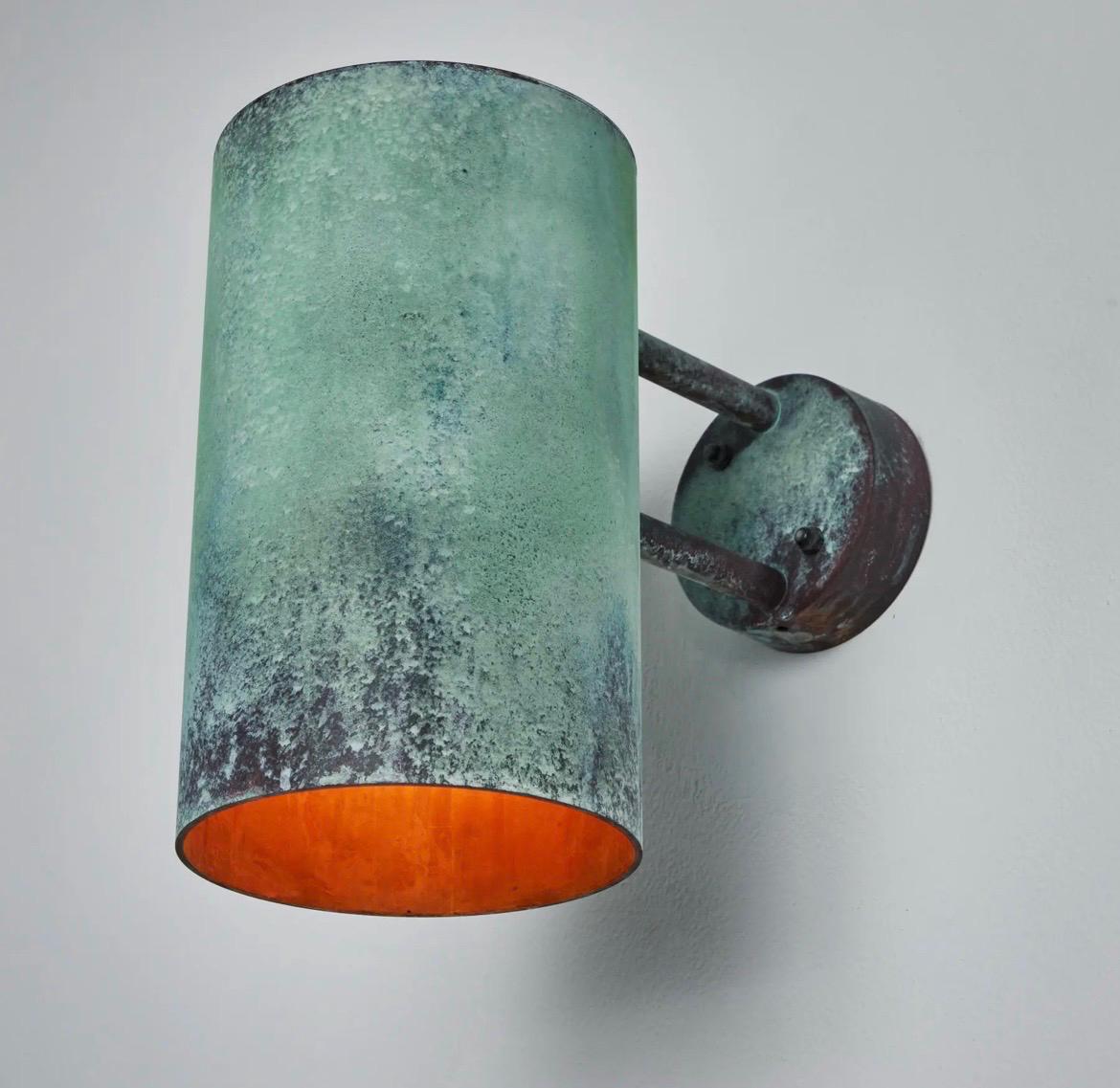 Pair of green oxidized light Brass Wall Sconce Light.Artisanal Raw Brass Wall Lamp.Sconces.Light.mid century lighting. I