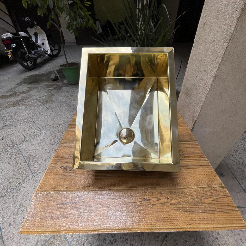 Unlacquered Brass Kitchen Sink