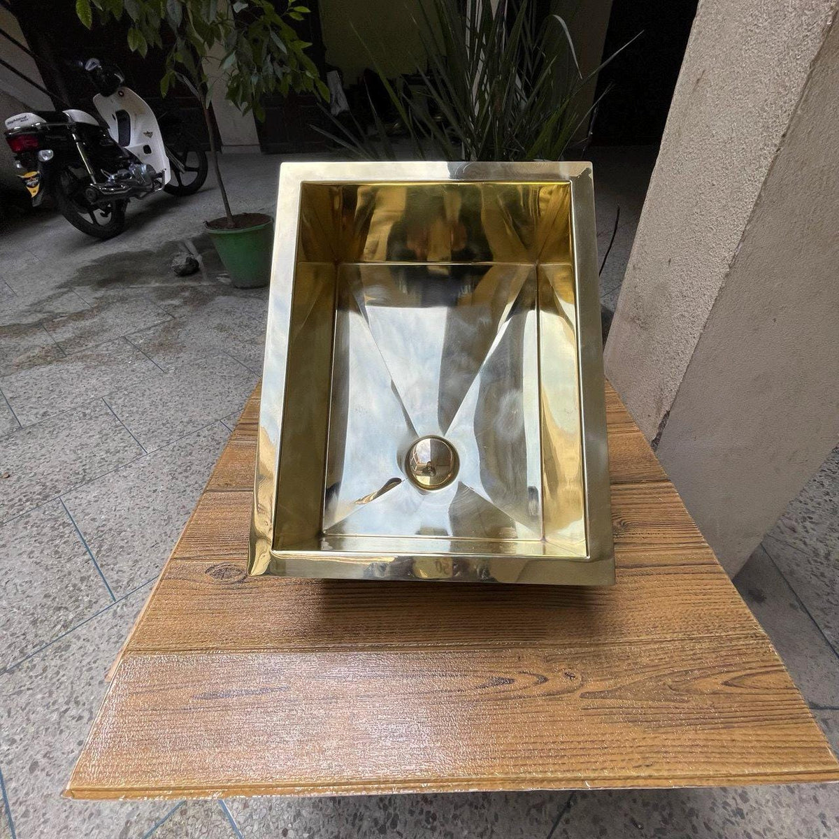 Unlacquered Brass Kitchen Sink