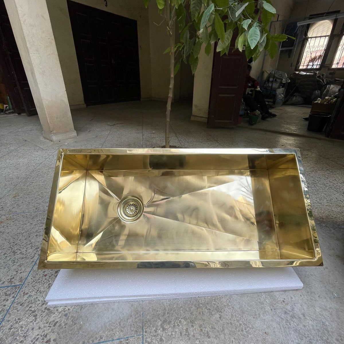 Solid Unlacquered Brass Undermount Sink