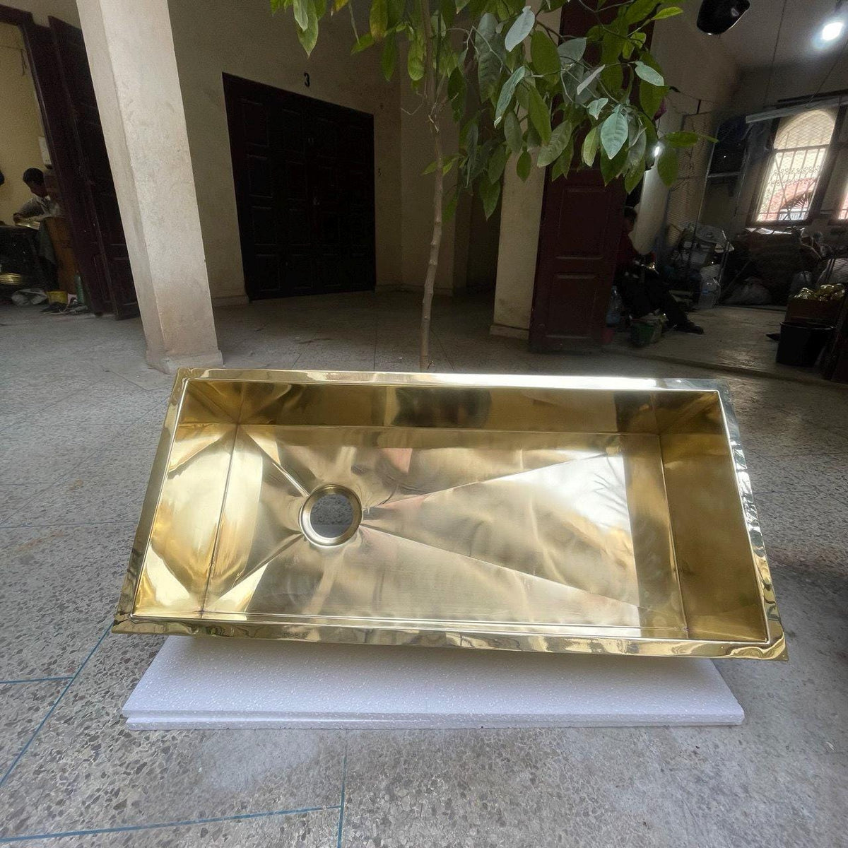 Solid Unlacquered Brass Undermount Sink