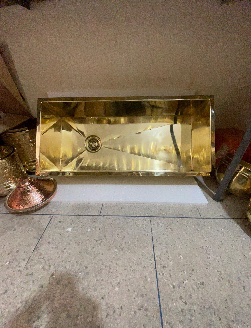 Solid Unlacquered Brass Undermount Sink