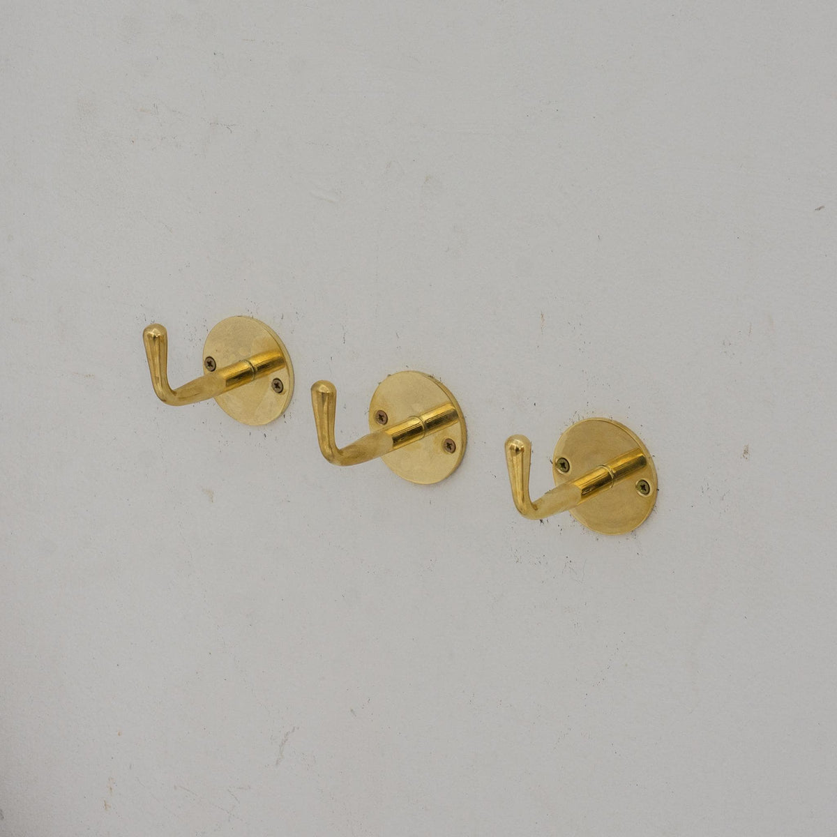 Single Hook solid Unlacquered Brass, Handmade Brass Hook, Coat Hook, Wall Hook