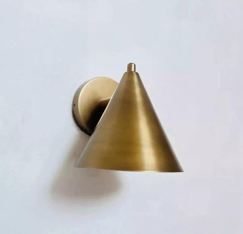 1 Light Brass Wall Sconce Light.Artisanal Raw Brass Wall Lamp.brass Sconce Light.mid century lighting.Italian Brass scon