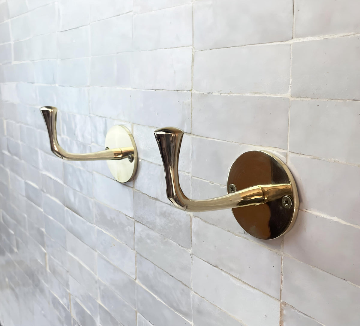 Unlacquered Brass Wall Hook: Handcrafted Heavy-Duty Coat & Towel Hook