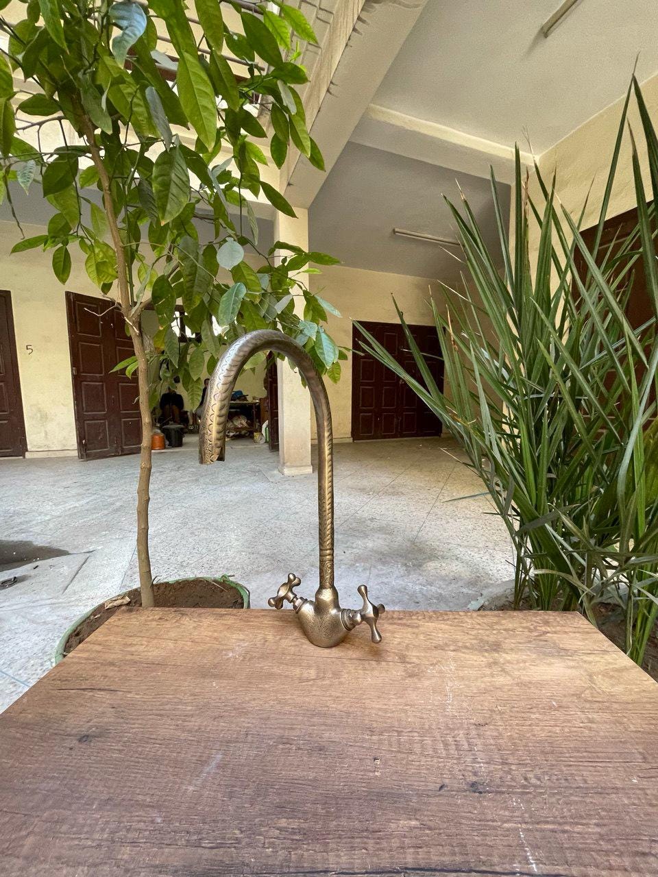 Handmade Copper Gooseneck Faucet