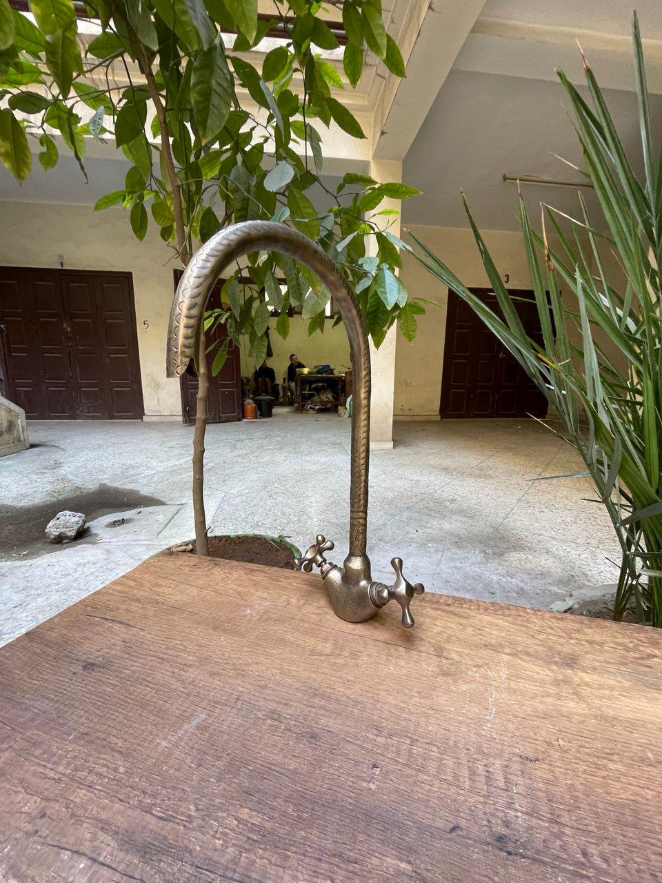 Handmade Copper Gooseneck Faucet