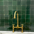 Unlacquered Brass Kitchen Faucet, Solid Brass Kitchen Faucet, Handmade Brass Sink Faucet, Antique Brass Kitchen Faucet