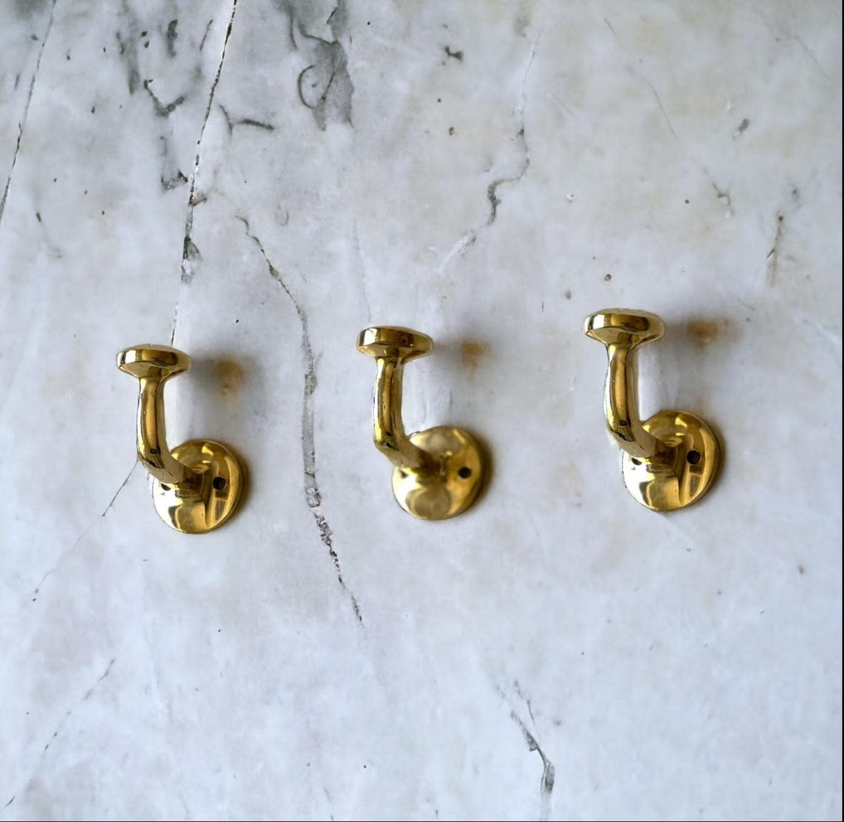 Brass Wall Hooks Set: Rustic Vintage Towel Hooks