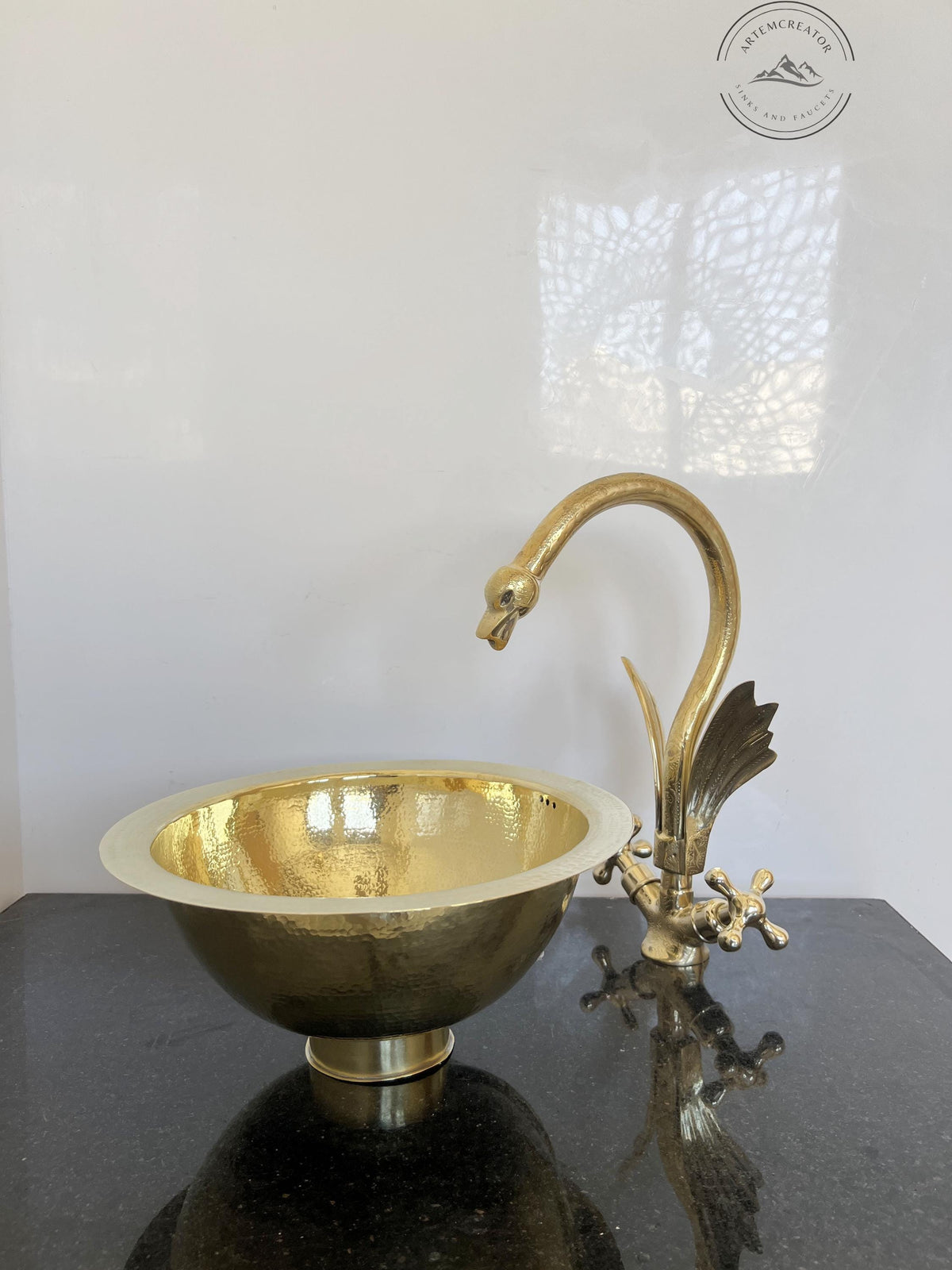 Single Brass Sink for your Bathroom, Brass Handmade Moroccan Sink, Over counter Bathroom Sink, Water Sink, Undermount Si