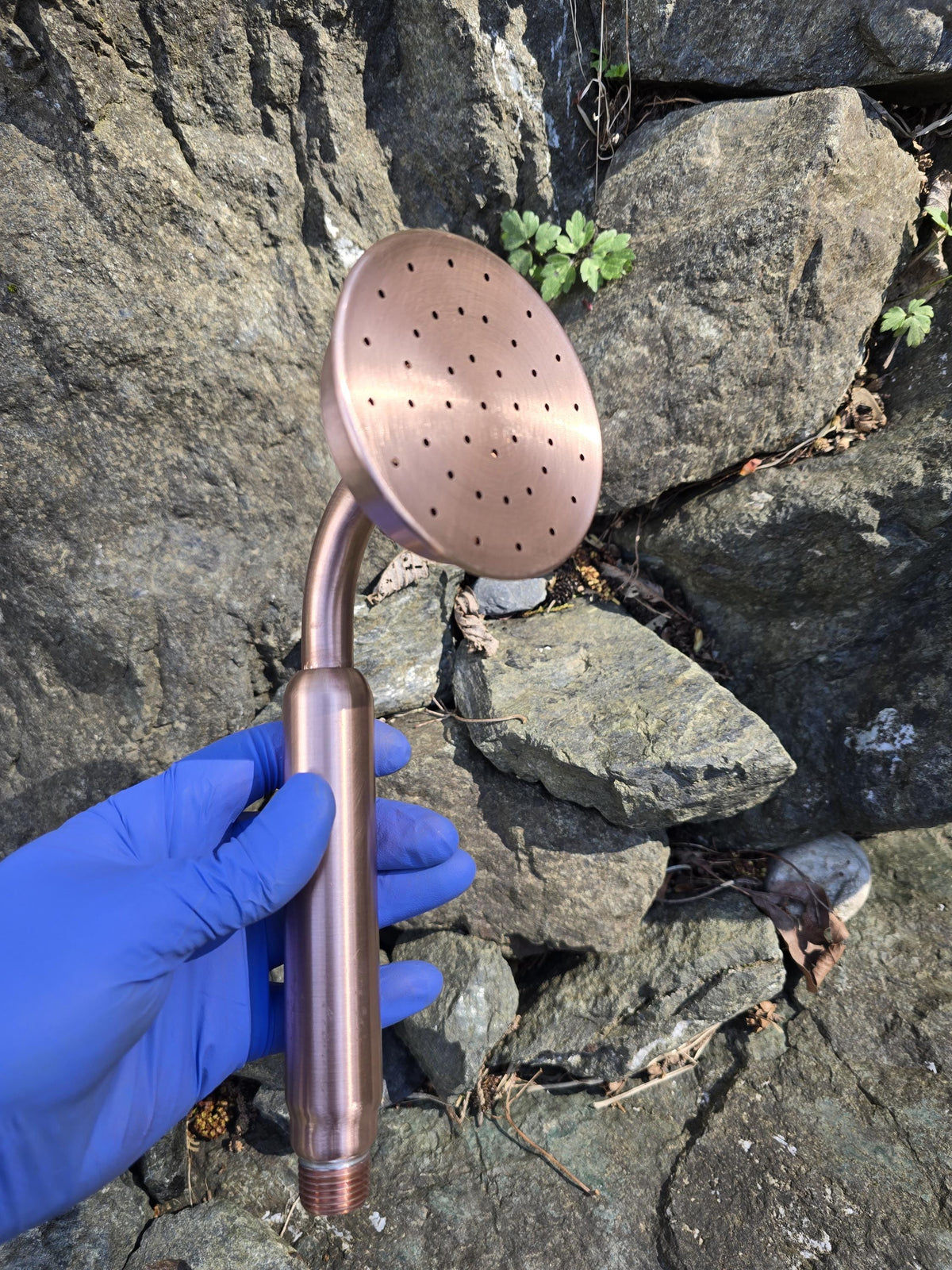 Copper handheld shower, Real Copper Handheld Shower, Unlacquered Handheld outdoor copper shower head