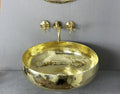 Hammered Brass Bathroom Sink: Handmade Solid Brass Wash Basin