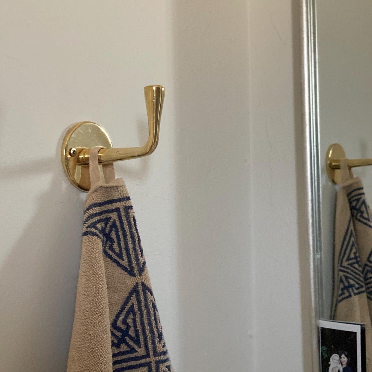 Unlacquered Brass Coat Hook: Wall-Mounted Towel & Clothing Hook