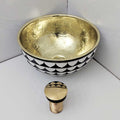 Hammered Unlacquered Brass Bathroom Sink