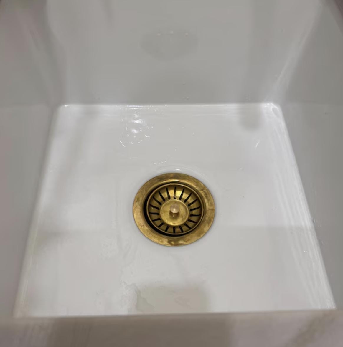 Unlacquered Brass Strainer Sink Drain - 3 1/2" Kitchen Drainer