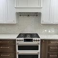 Solid Brass Pot Rail with S Hooks: Wall-Mount Kitchen Utensil Rack