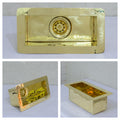 Solid Brass Undermount Sink, Small Kitchen Sink, Rectangular Sink Kitchen, Compact Kitchen Sink, Single Bowl Sink With S