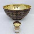 Unlacquered Brass & Bone Vessel Sink