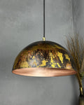 Handcrafted Dome Copper Pendant Light, Rustic Industrial Ceiling Lamp Kitchen