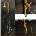 Handmade Solid Copper Outdoor Shower System: Freestanding/Wall-Mount