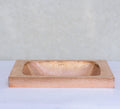 Customizable Raised Profile Bathroom Copper Sink, Hammered Copper Rectangular Sink, Vanity Sink Copper