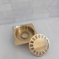 Unlacquered Solid Brass Shower Floor Drain: Bathroom & Powder Room