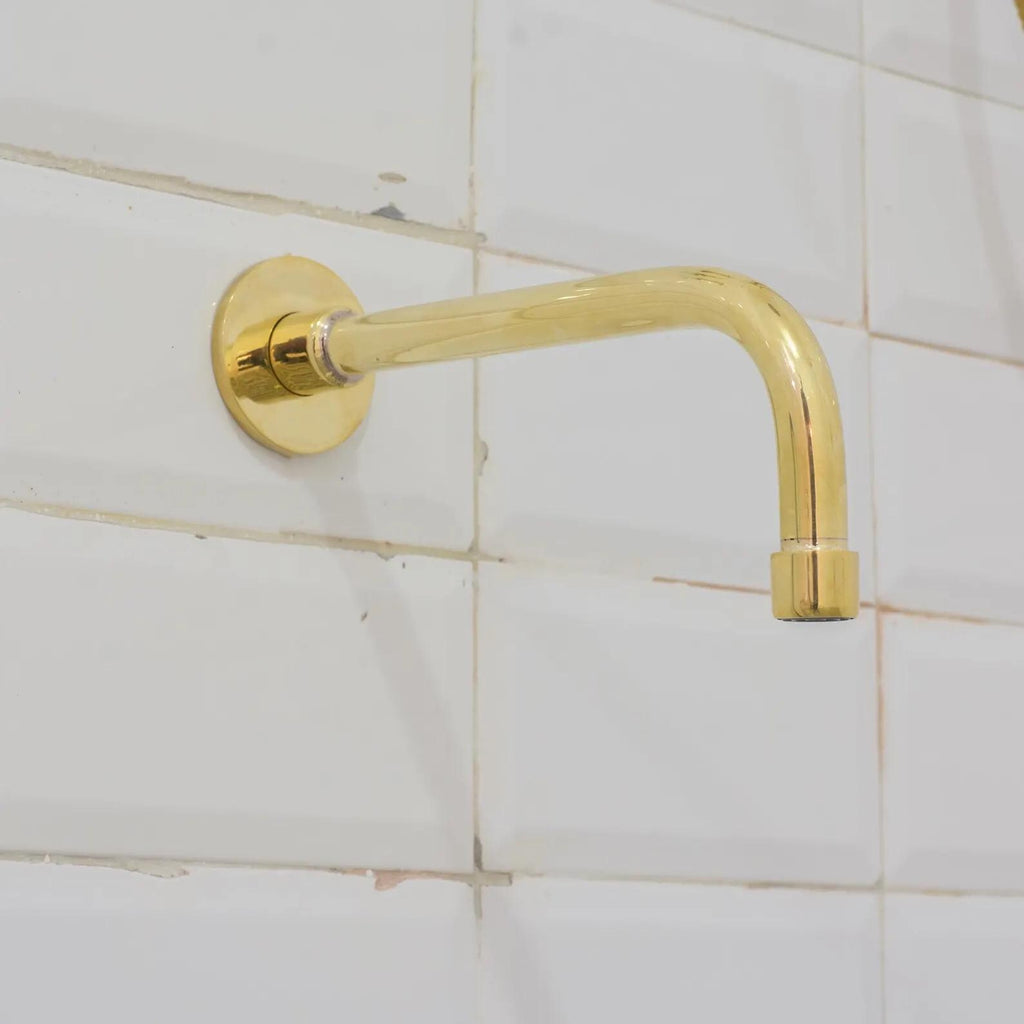 Solid Brass 2-Outlet Shower System, Overhead Shower With Tub Filler, Ceiling Rainfall Shower Set, Showerhead And Tub Fau