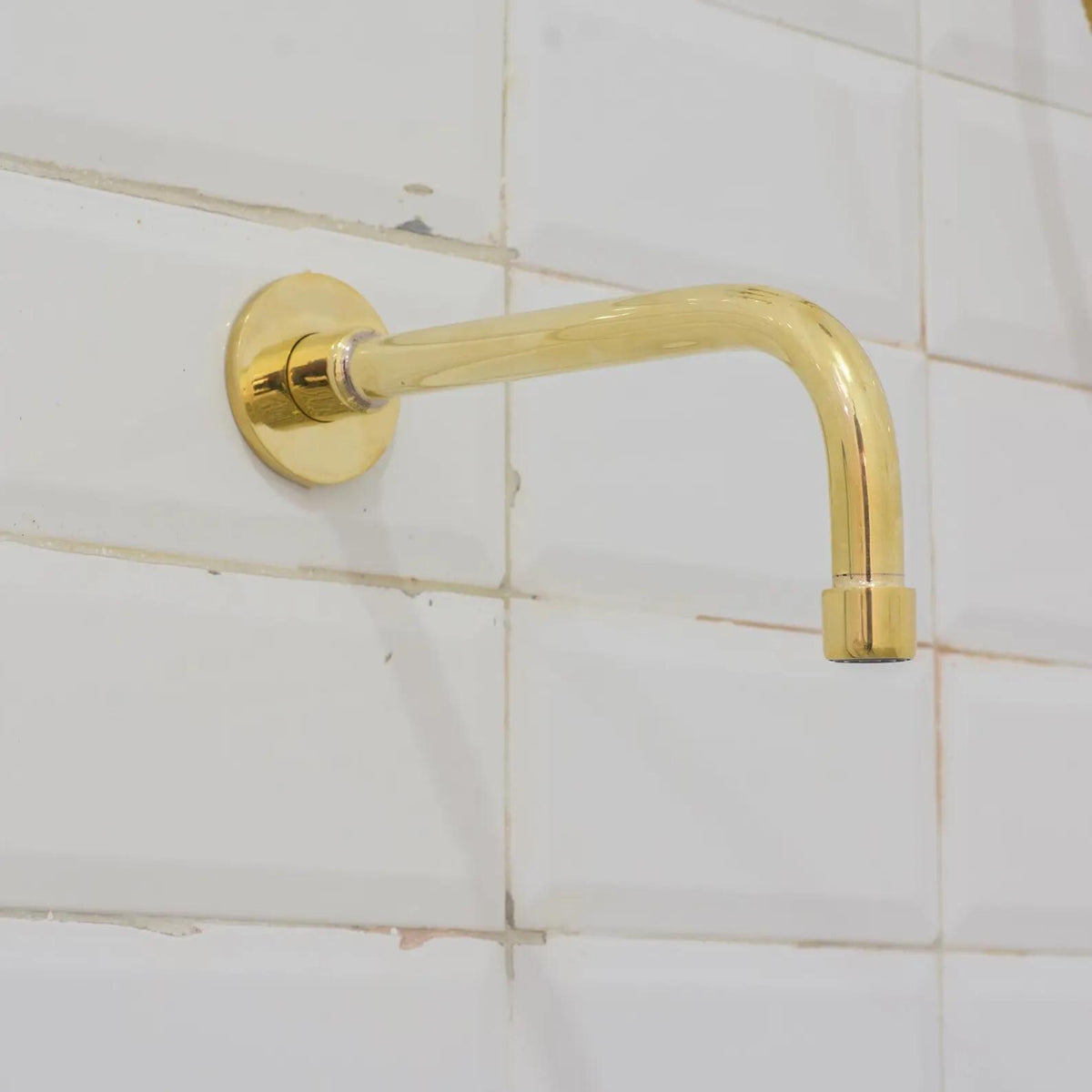Solid Brass 2-Outlet Shower System, Overhead Shower With Tub Filler, Ceiling Rainfall Shower Set, Showerhead And Tub Fau