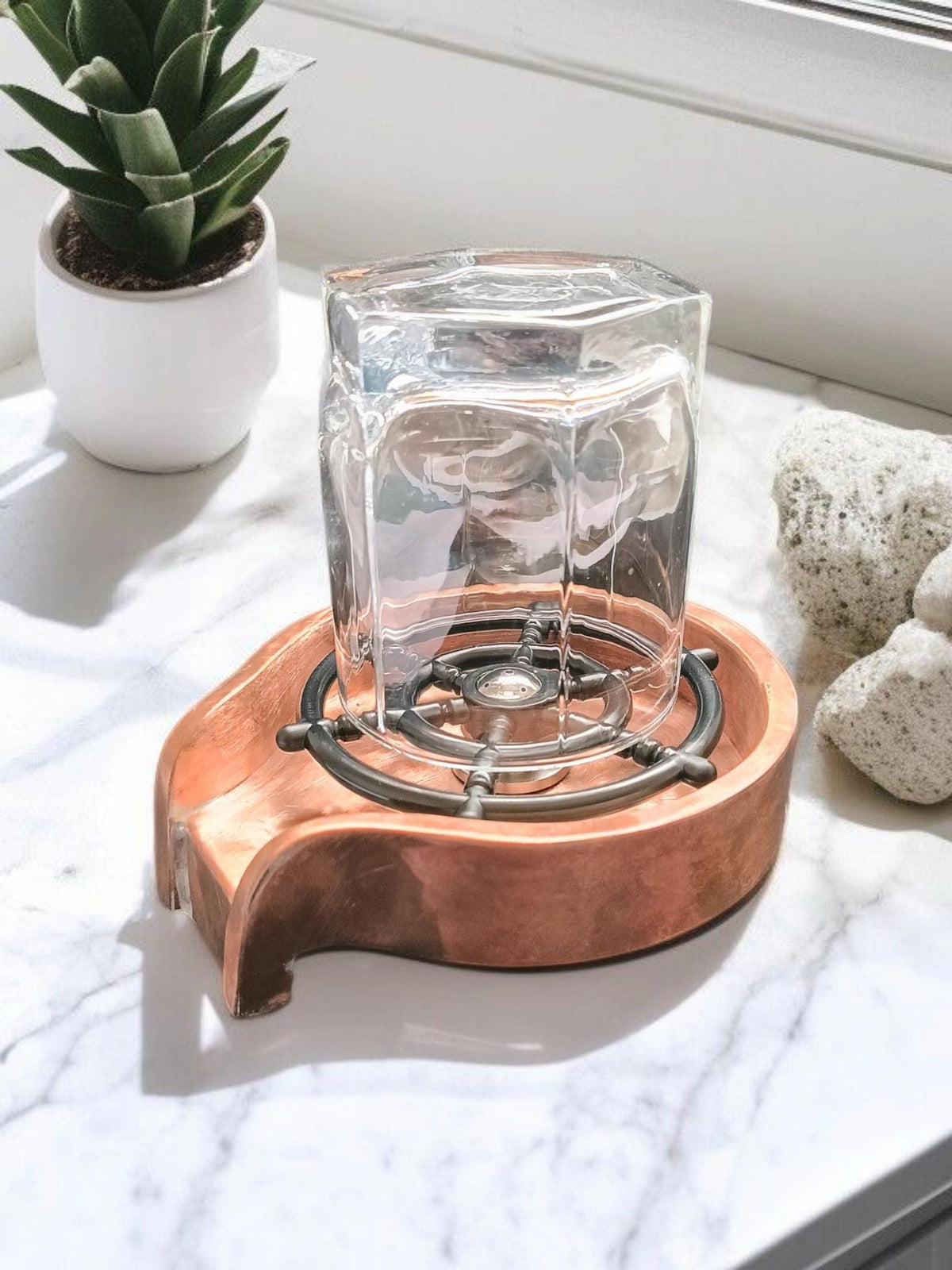 Copper Kitchen Sink Glass Rinser: Bar Utensil Cleaner