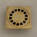 Solid Brass Floor Drain, Unlacquered Square Shower Drain