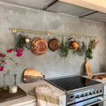 Moroccan Brass Pot Rack with Hooks