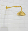 Unlacquered Solid Brass Showerhead, Brass Outdoor Showerhead, Rainfall Showerhead Brass