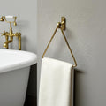 Handcrafted Unlacquered Brass Triangle Towel Ring