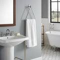 Chrome Triangular Towel Holder: Wall Mount Bath & Kitchen Accessory