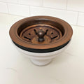 Handcrafted Copper Sink Drain with Strainer – Rustic Kitchen Sink Accessory, Fits Standard Farmhouse Sinks