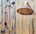 Single Feed Shower With Lower Tap And Hand Sprayer - Indoor / Outdoor Use