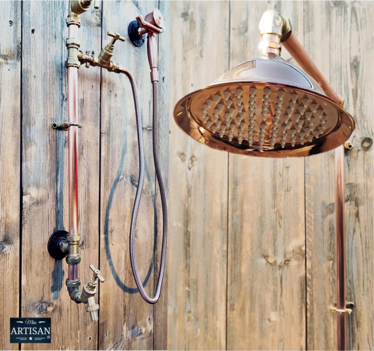 Single Feed Shower With Lower Tap And Hand Sprayer - Indoor / Outdoor Use