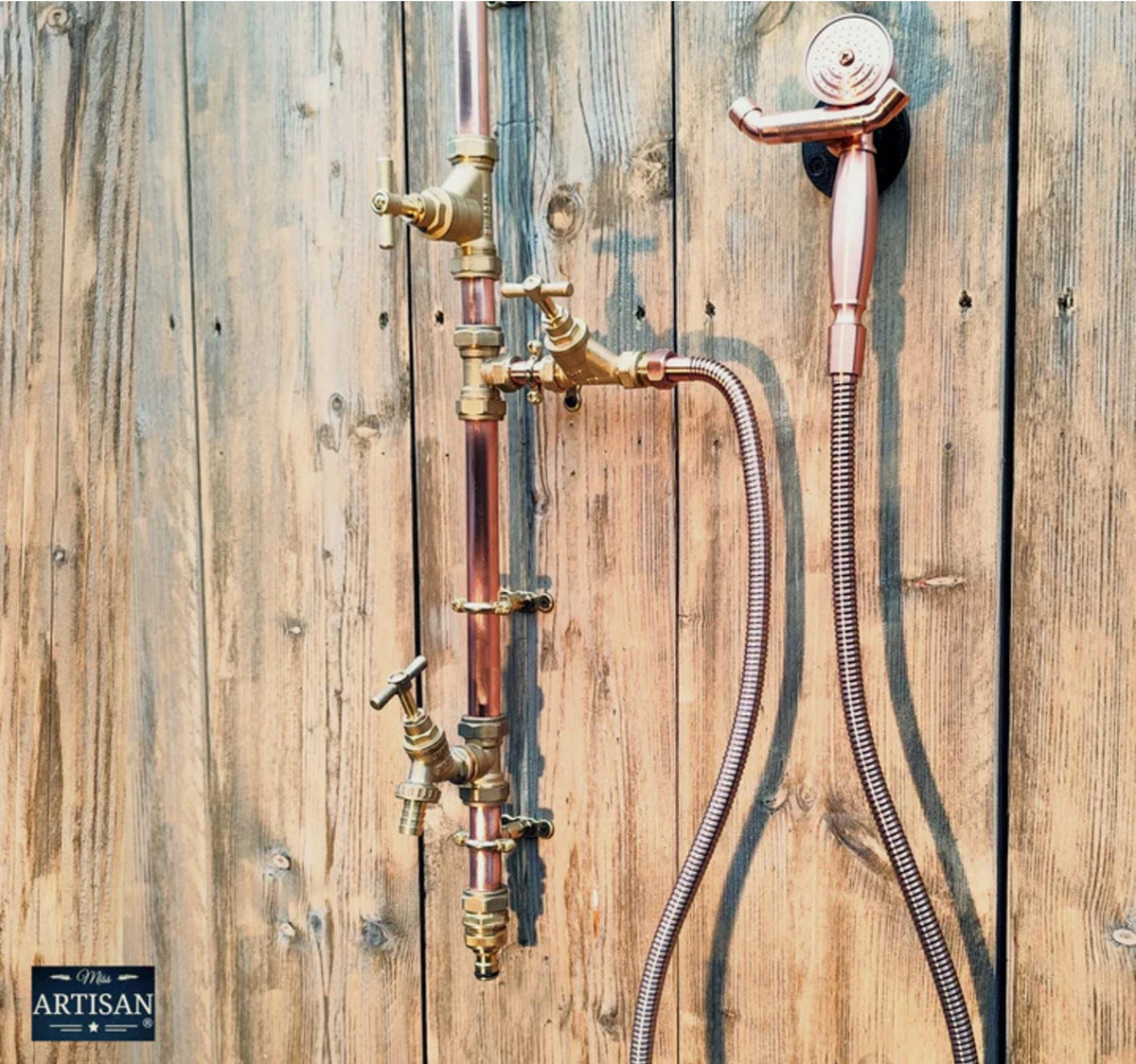 Single Feed Hose Pipe Shower With Lower Tap And Hand Sprayer - Indoor / Outdoor Use