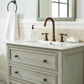 3 Hole Oil Rubbed Bronze Bathroom Sink Faucet With Lever handles